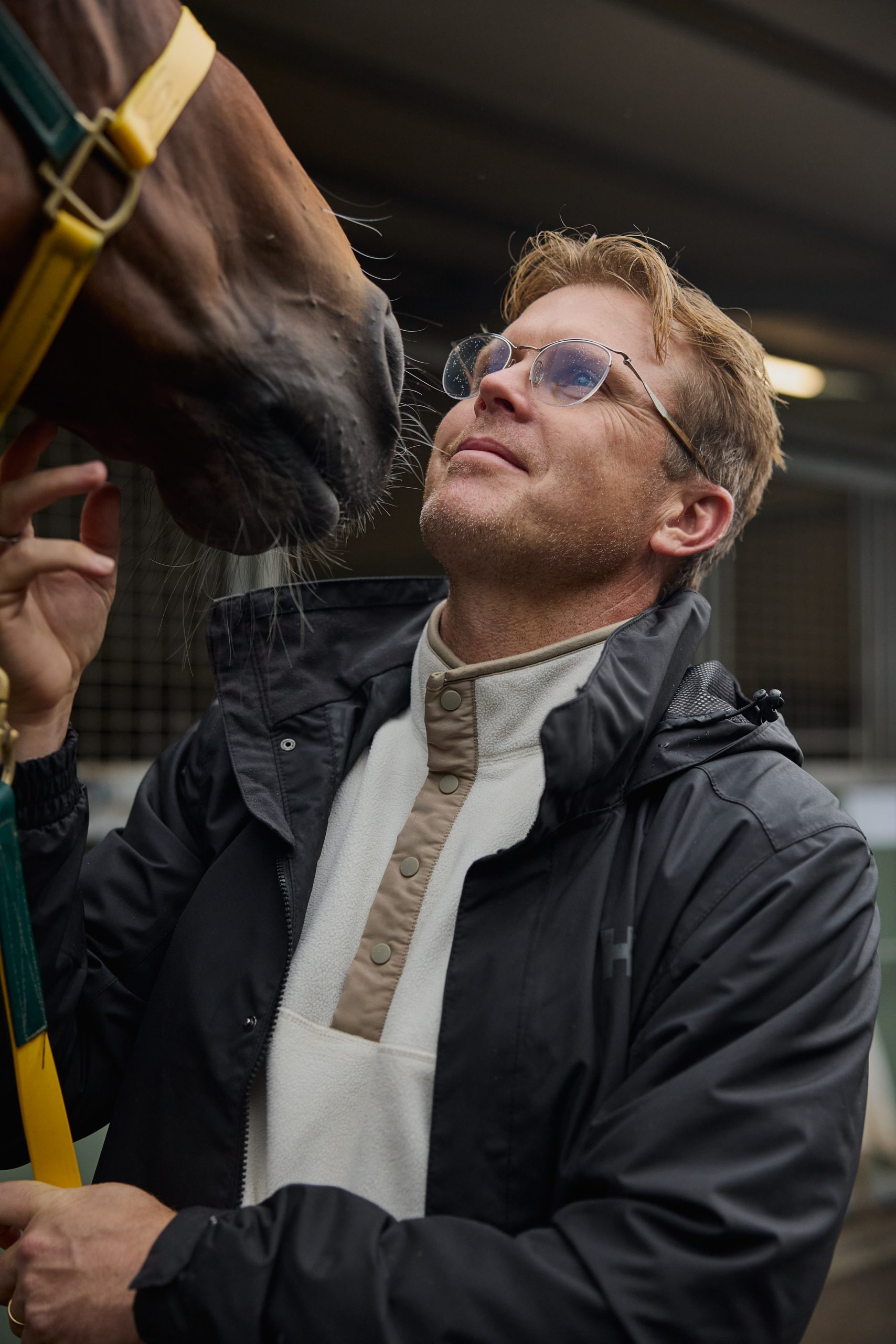 Edward Cummings close up with a horse